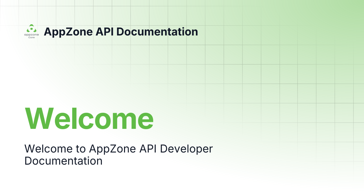 Welcome | AppZone API Documentation