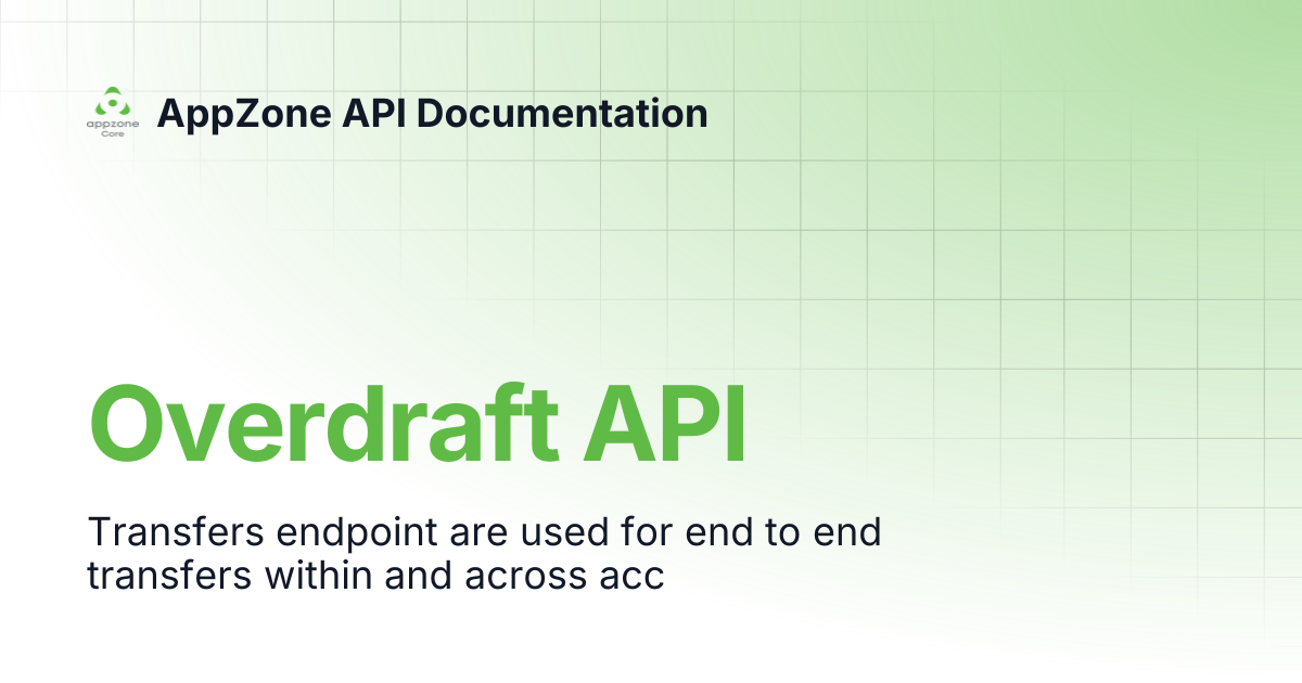 Overdraft API | AppZone API Documentation
